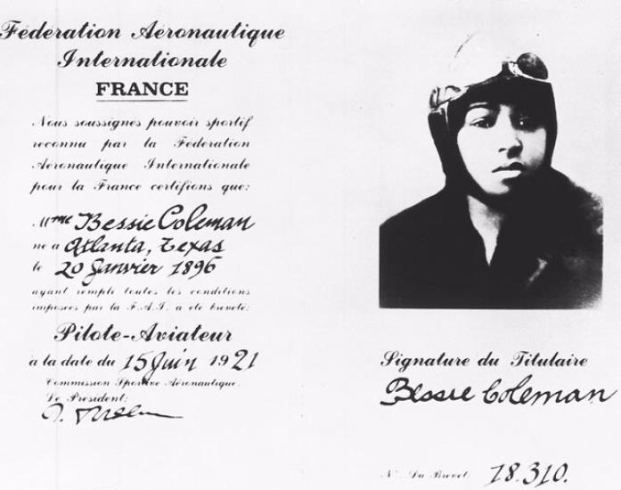 Bessie Coleman license