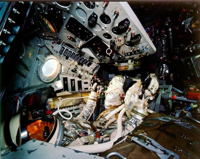 The interior of Shepard's Freedom 7 capsule.