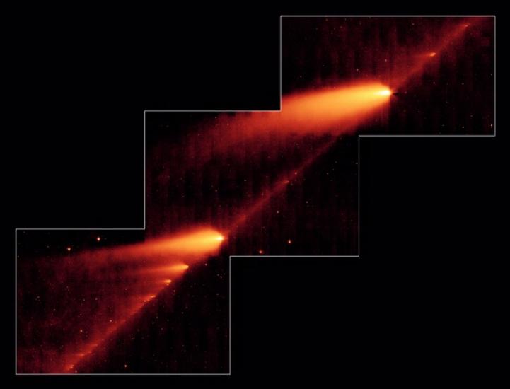 A tail of debris from Comet 73P following multiple orbits of the sun.