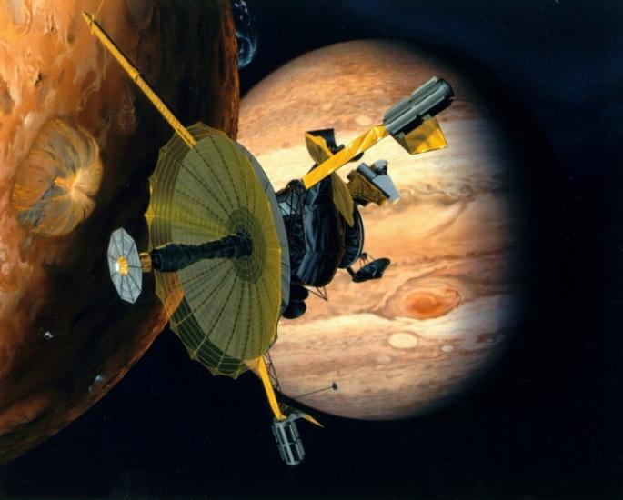 Galileo: Artist's Rendition of Io Encounter.