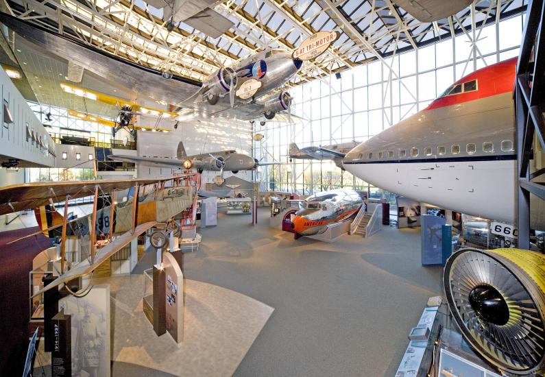 You can see the nose of one airplane with several other in the background in the America by Air gallery.