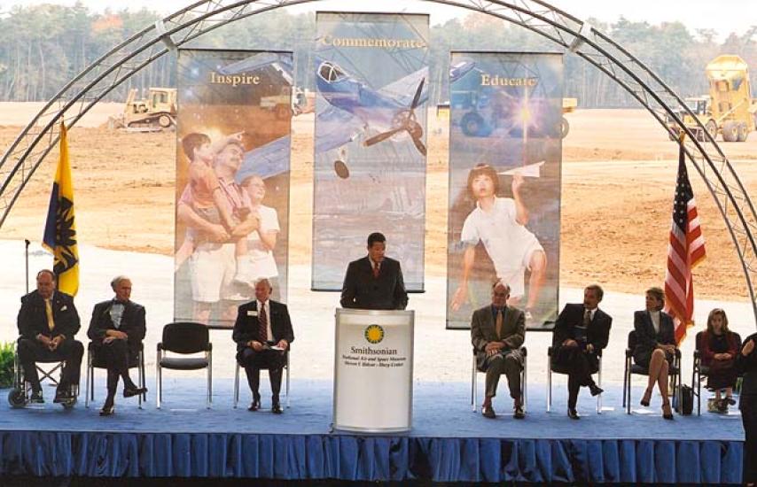 Secretary Small at Udvar-Hazy Ground Breaking