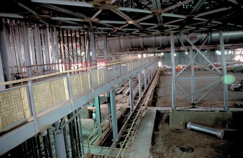 Observation walkway in Aviation Hangar