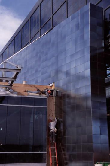 Tiles on side of Udvar-Hazy Center entrance