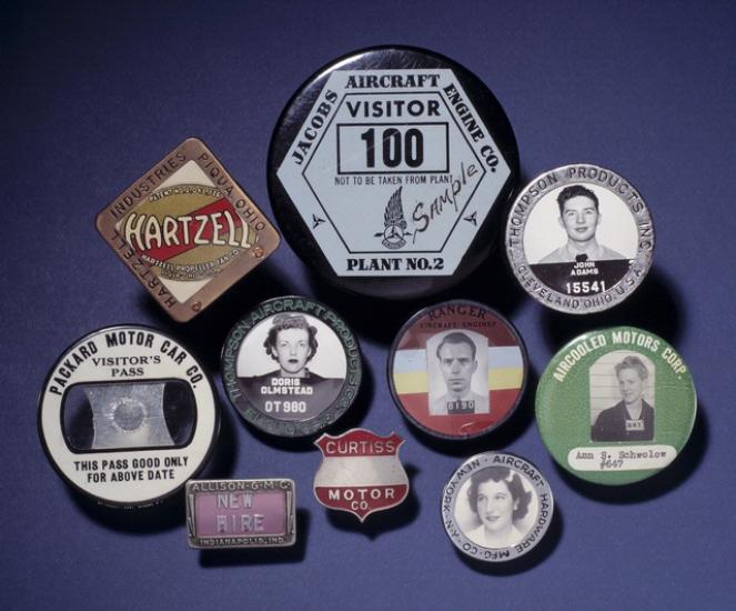 Identification Badges of Engine Factory Workers