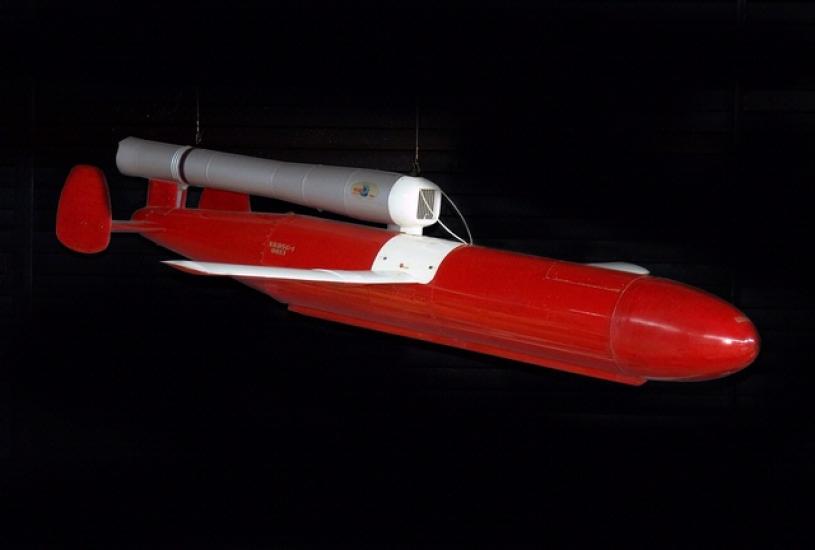 XKD5G-1 Target Drone in McDonnell Space Hangar