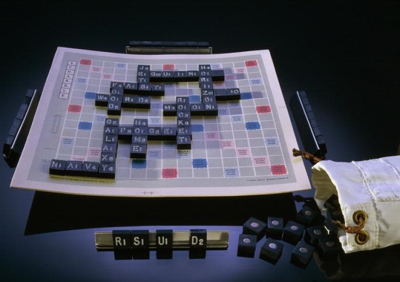 Scrabble Board and Magnetic Letters, Skylab