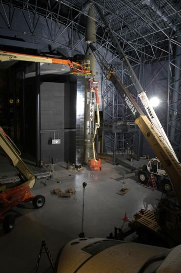 Redstone Missile Assembled in Space Hangar