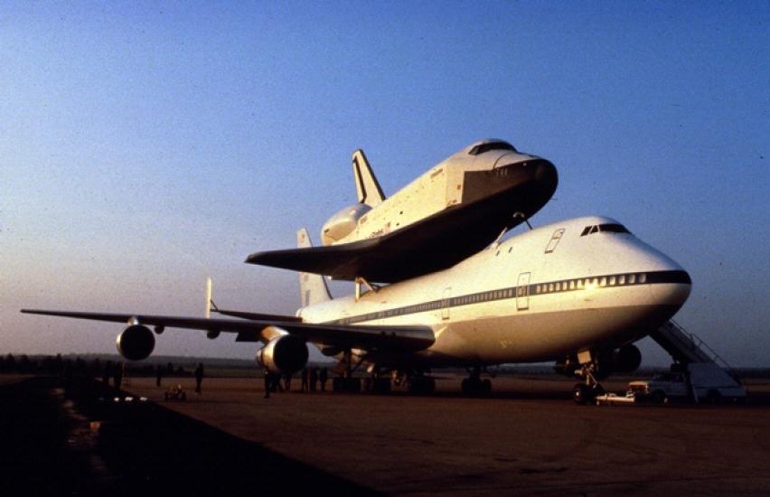 Space Shuttle Enterprise on Boeing 747