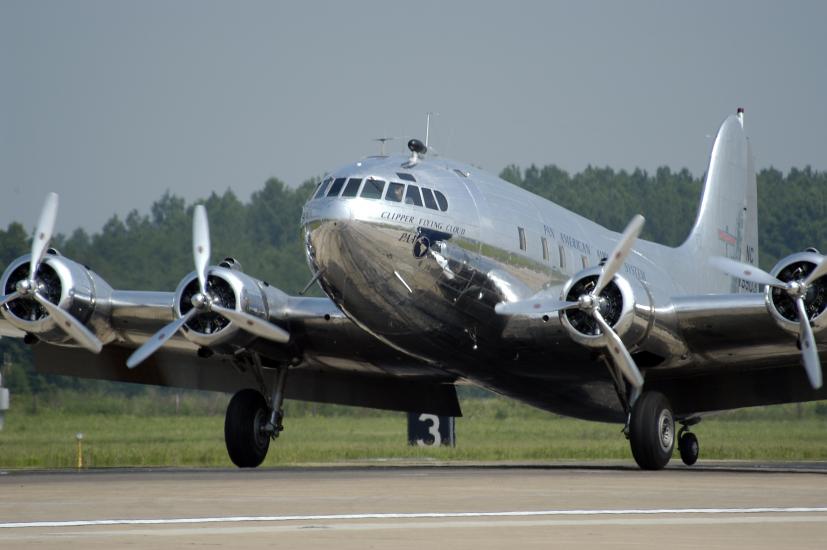 Boeing S-307 Stratoliner Arrives at Washington Dulles Airport