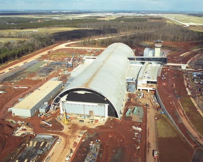 Aerial View of Udvar-Hazy Center Looking North