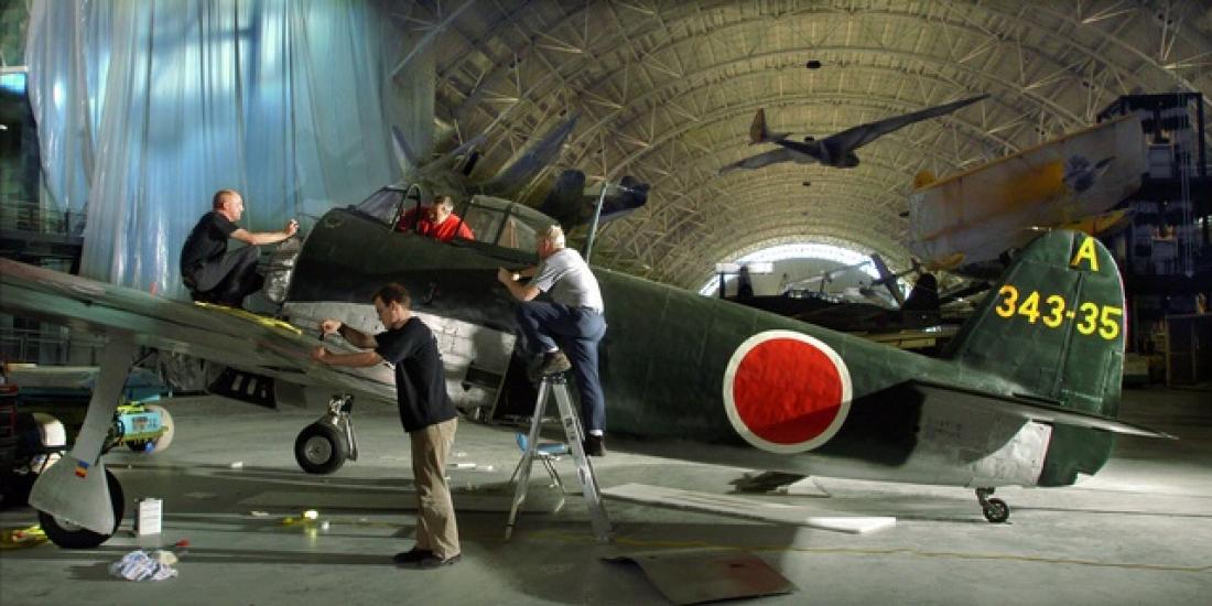 Kawanishi N1K2-Ja in Udvar-Hazy Aviation Hangar