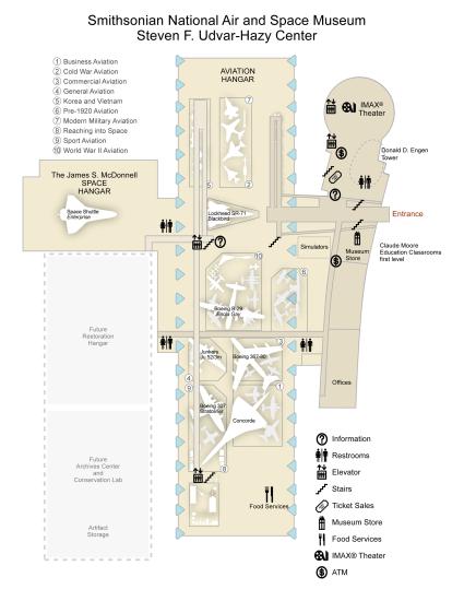 Udvar-Hazy Center Opening Day Floorplan