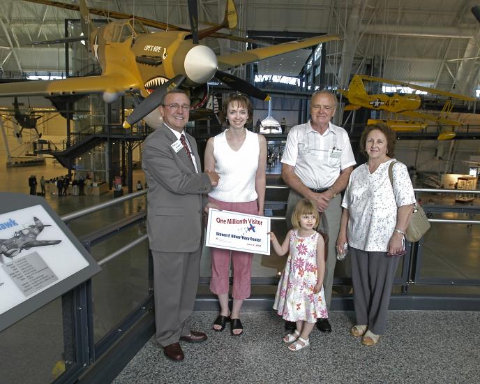 Steven F. Udvar-Hazy Center One Millionth Visitor