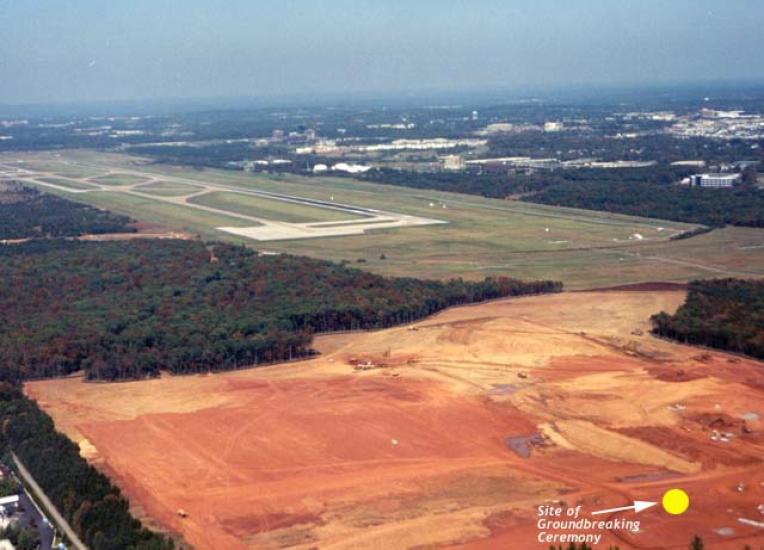 Aerial View of Future site of Udvar-Hazy Center