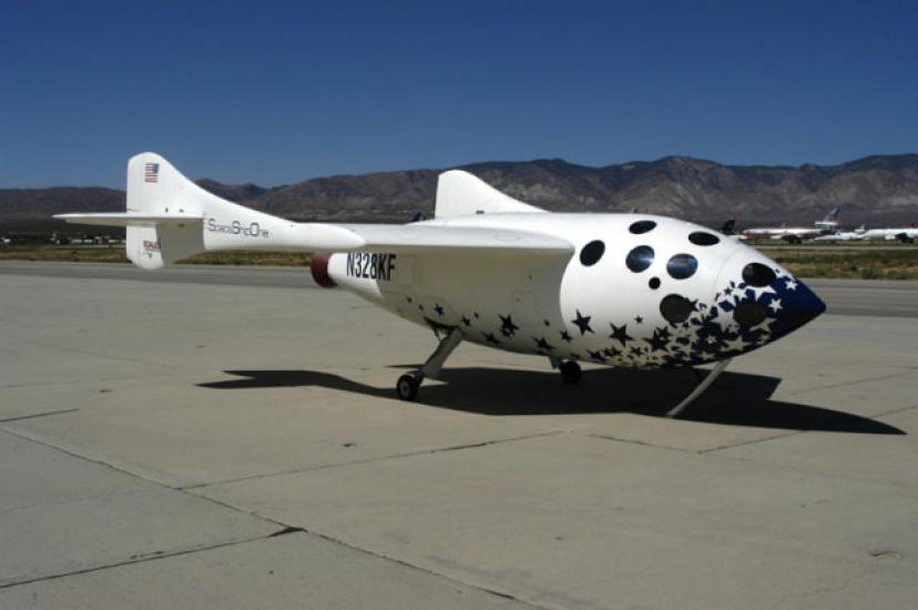 SpaceShipOne on the Ground