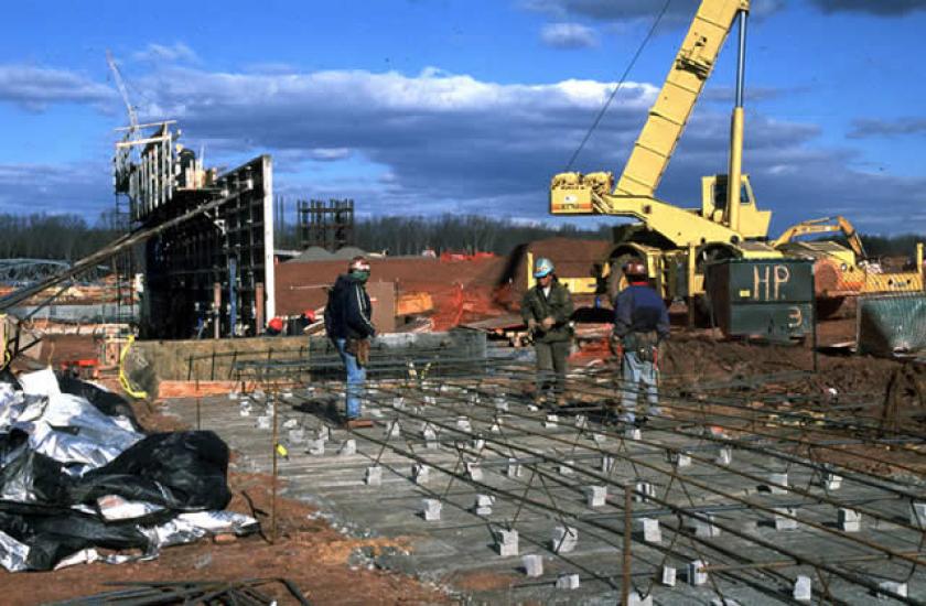 Udvar-Hazy Center maintenance entrance slab