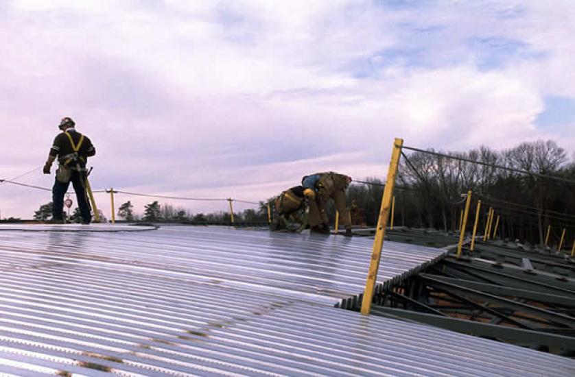 Outermost layer of Udvar-Hazy Center roof