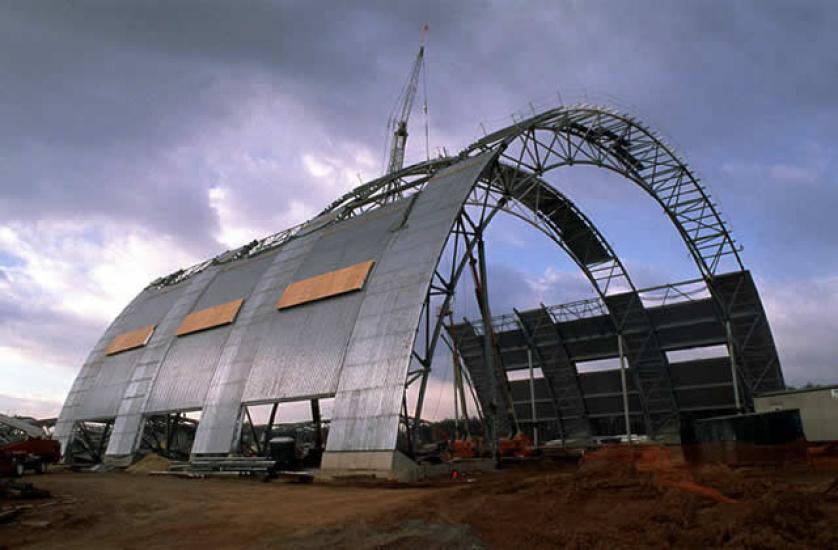 Beginning to see the shape of the hangar