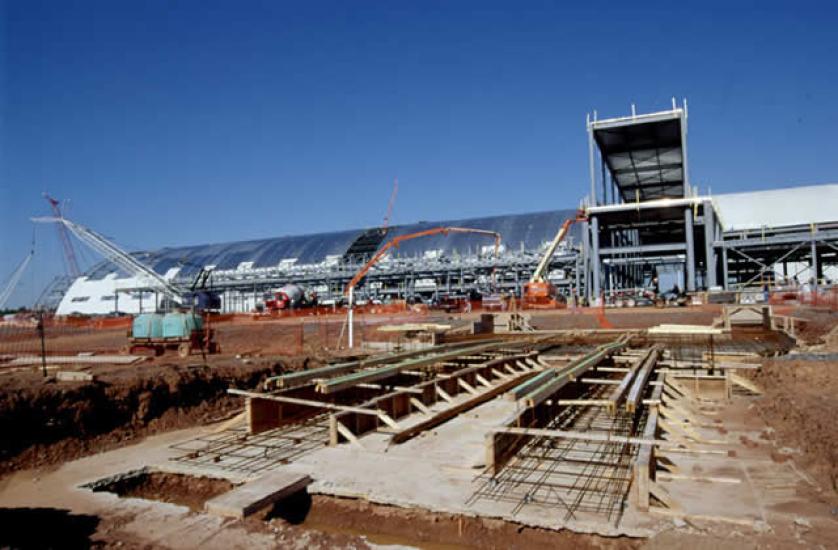 Footing at Udvar-Hazy Center entrance