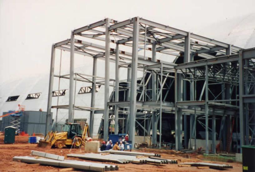 Transition walkway to Space Hangar