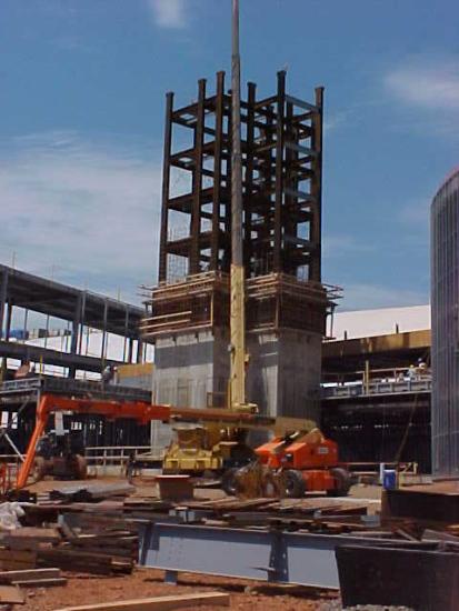 Concrete encasing Donald D. Engen Tower