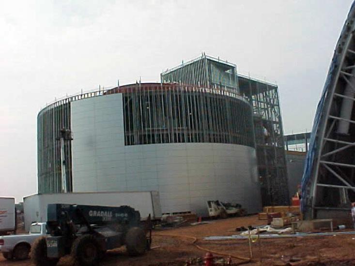 Exterior panels installed on Udvar-Hazy Center theater