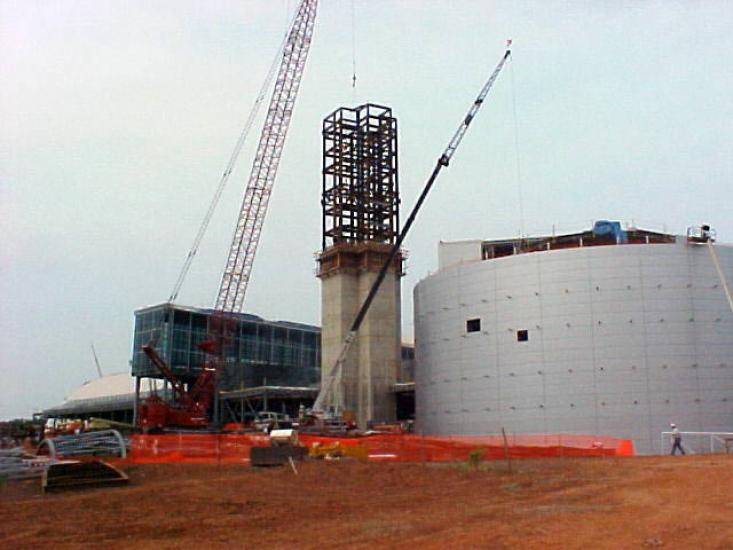 Udvar-Hazy Center Engen Tower construction