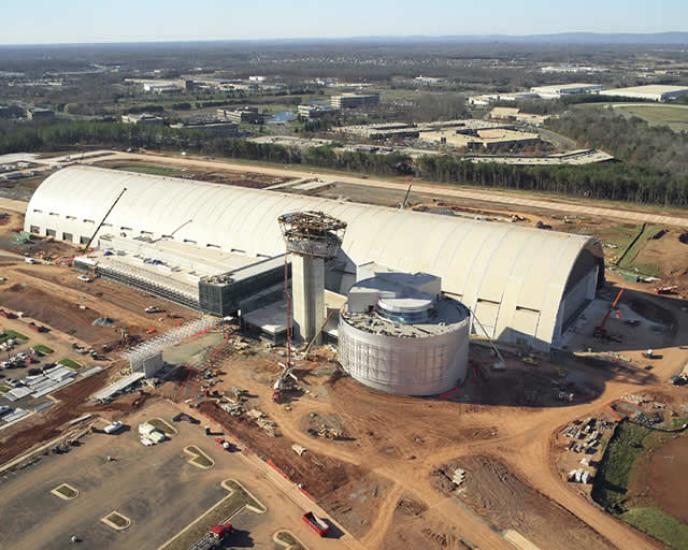 Udvar-Hazy Center Aerial View Looking SW, Dec 02