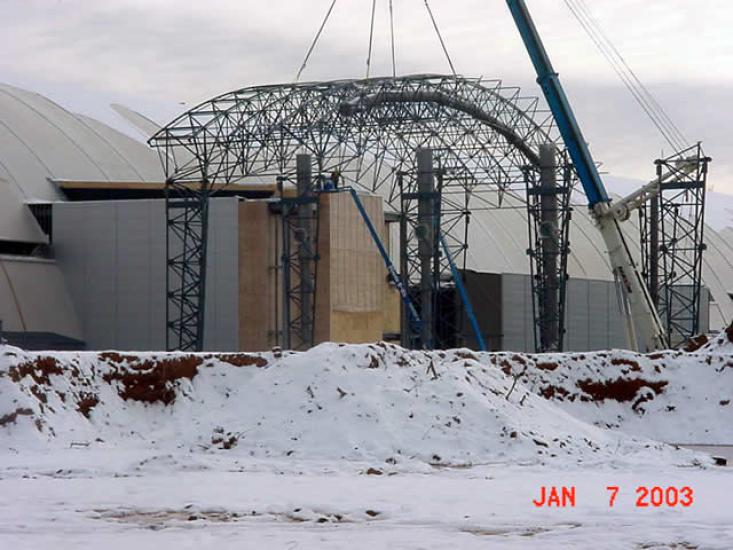 Udvar-Hazy Center Space Hangar trusses up!