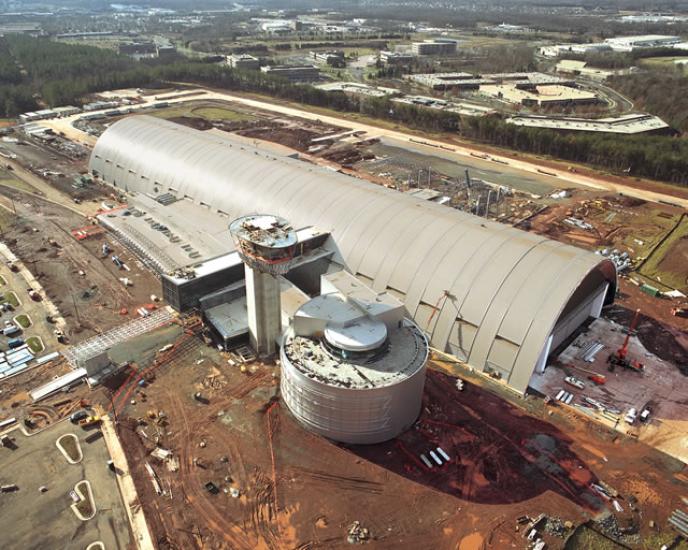 Udvar-Hazy Center Aerial View Looking SW, Jan 03