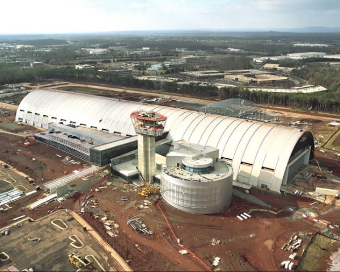 Udvar-Hazy Center Aerial View Looking SW, Feb 03