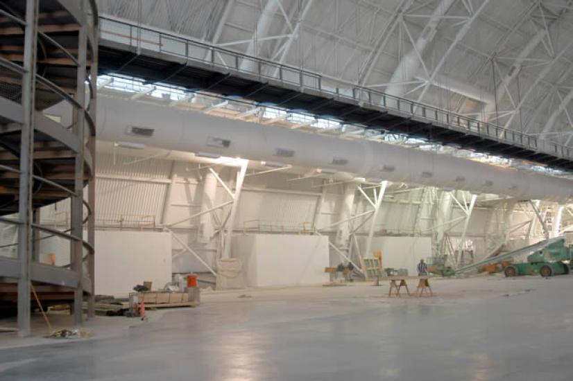 Lighting in theUdvar-Hazy Center Aviation Hangar