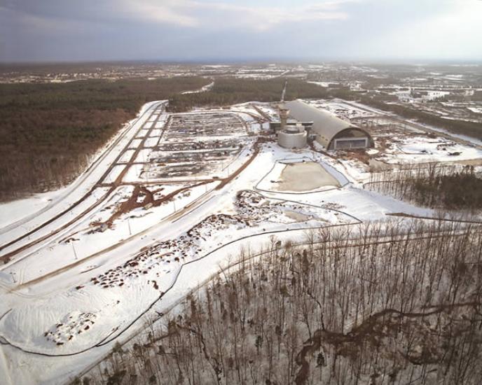 Udvar-Hazy Center Aerial View Looking S, Mar 03