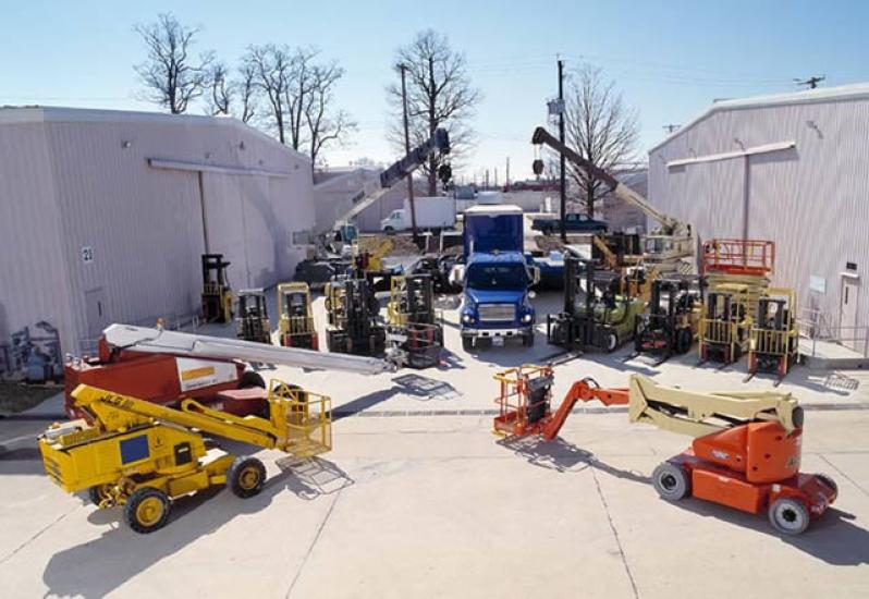 Moving equipment at Garber Restoration Facility