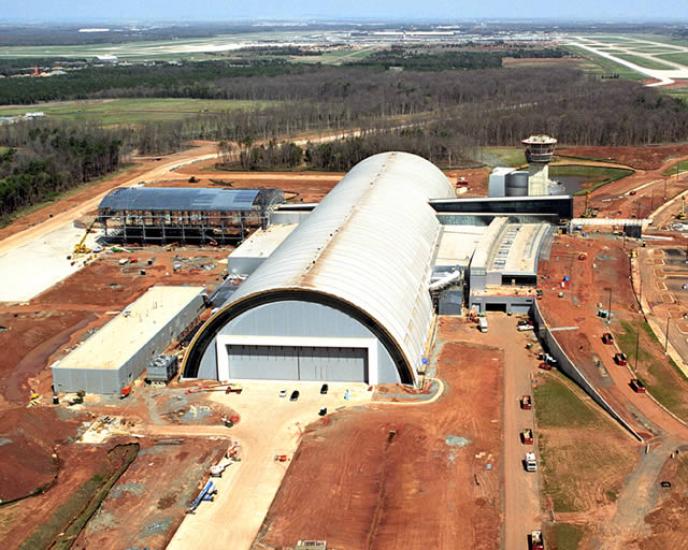 Udvar-Hazy Center Aerial View Looking N, Apr 03