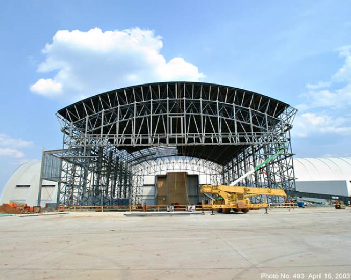 Udvar-Hazy Center Space Hanger going under cover