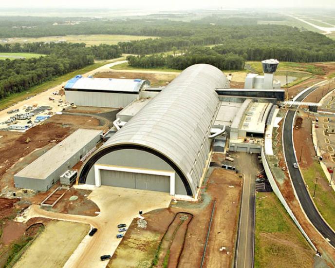 Udvar-Hazy Center Aerial View Looking N, Aug 03