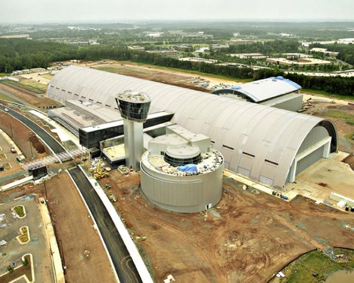 Udvar-Hazy Center Aerial View Looking SW, Aug 03