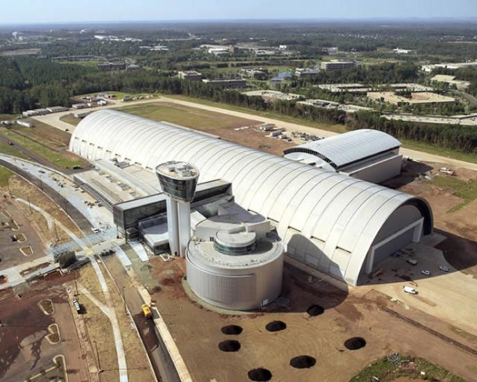 Udvar-Hazy Center Aerial View Looking SW, Oct 03