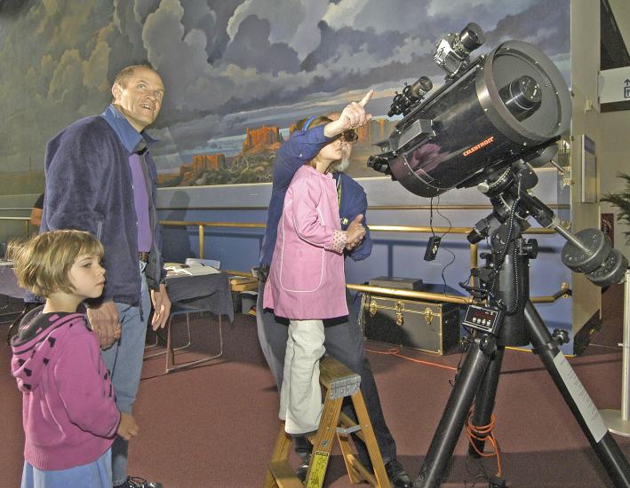 Astronomer with kids