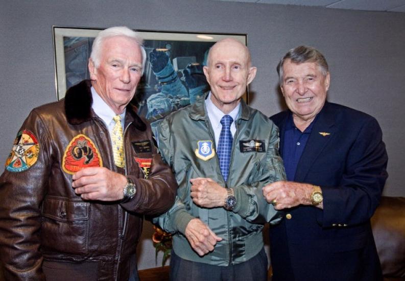 Astronauts Cernan, Stafford and Schirra