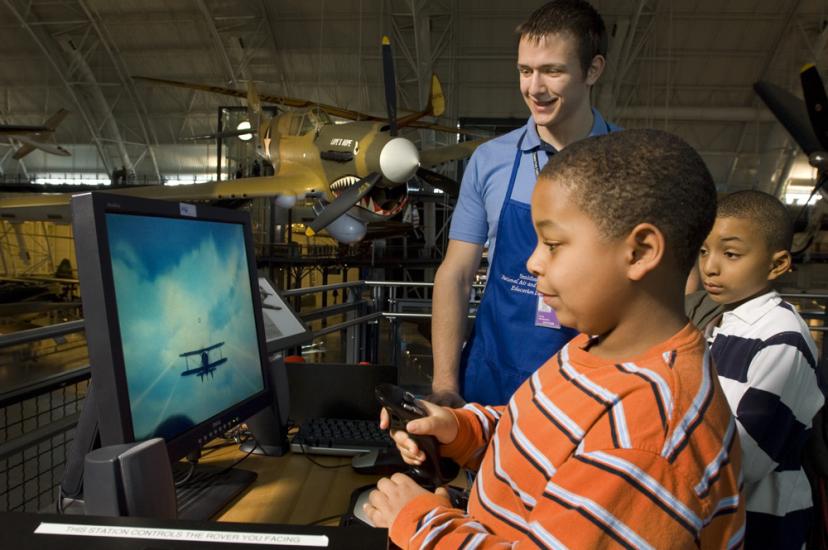 Flight Simulator Discovery Station at the Steven F. Udvary-Hazy Center