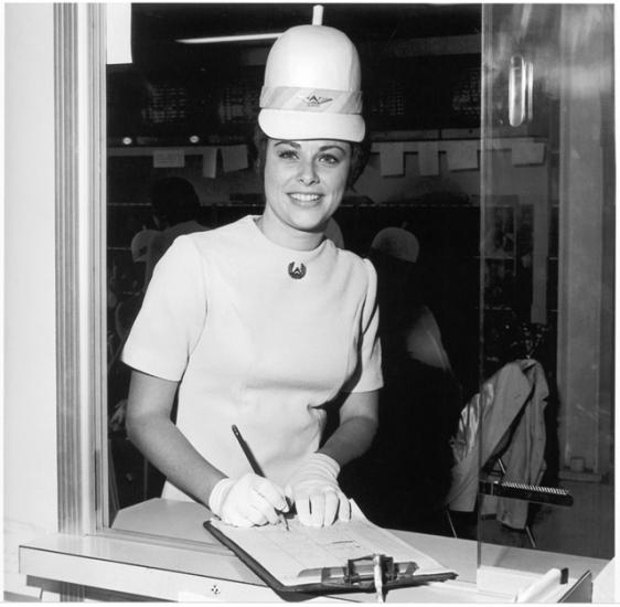 Stewardess in the 1960s