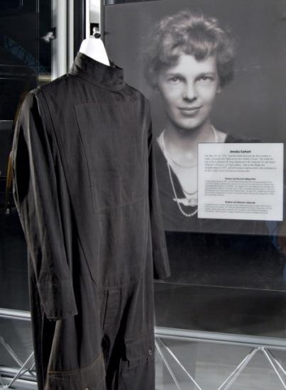 Amelia Earhart Display Case at the Udvar-Hazy Center