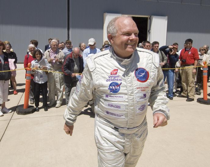 Steve Fossett at the Udvar-Hazy Center