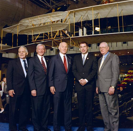 Don Lopez, General John Dailey,  John Glenn, John Travolta, Neil Armstrong