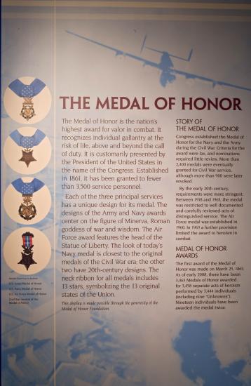 Medal of Honor exhibit at the National Air and Space Museum