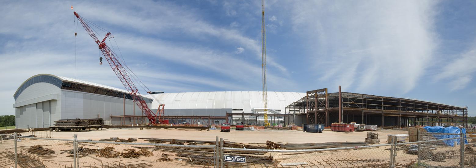 Construction at the Steven F. Udvar-Hazy Center