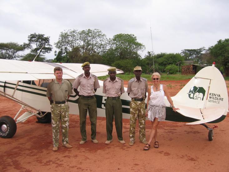 Patty Wagstaff with the Kenya Wildlife Service